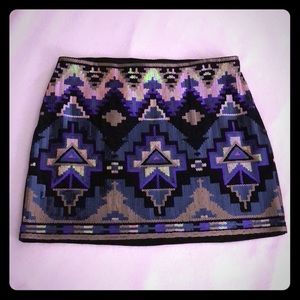 Express sequin skirt